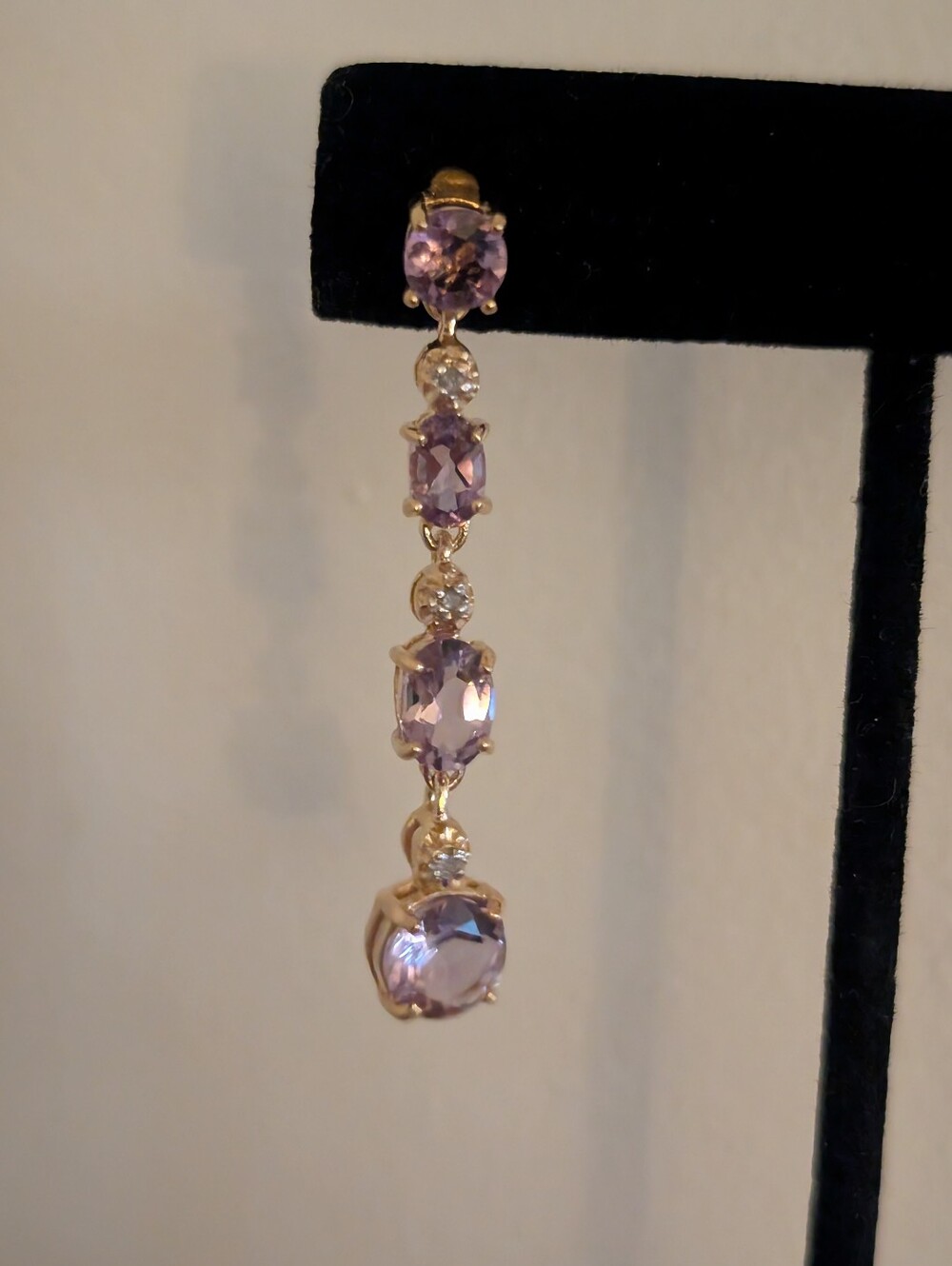5.46 Cts Natural Diamond Amethyst Sterling Silver Designer Earrings MSRP $1385! - Picture 3 of 4